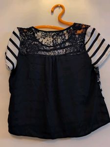 Trending Striped Lace Top From USA