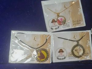 Combo -2, Dried Flower Resin Pendant Necklace