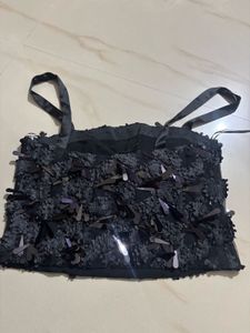 Sequined Party Crop Top