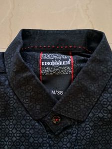 Kingmaker Black Patterned Shirt for Men