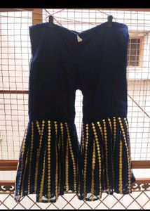 Gold Foil Embroidery Sharara Set