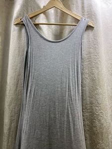 Grey Sleeveless Maxi Dress