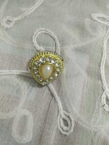 Vintage Pearl &amp; Rhinestone Ring