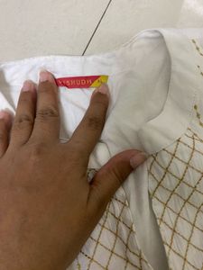 White Cotton Kurta Set