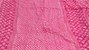 Pink Striped Kurta Set with Dupatta