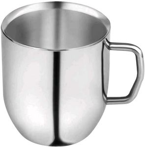 Set of 6 Stainless Steel Double Wall Mugs