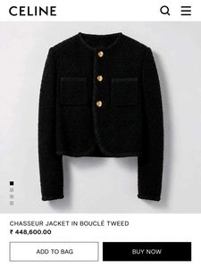 Authentic Celine Tweed Chasseur Jacket
