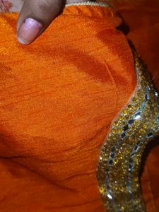Exquisite Embellished Orange kurta