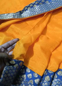 Women Yellowish Saree With Designer Blouse