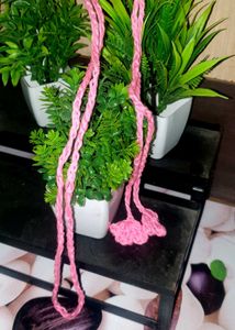 Boho Pink Macrame ribbon