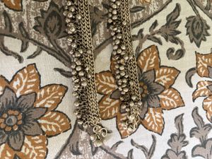 Ethnic Silver Oxodised Anklets with Bells