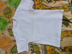 White Cropped Tee