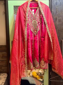 KTT heavy mirror &amp; zari work Tissue Kurta Set
