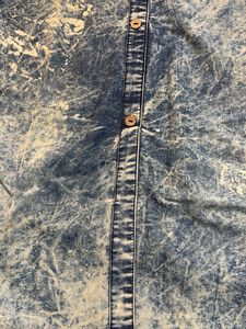 Washed Denim Long Kurta