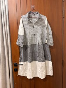 Striped Casual linen  Dress