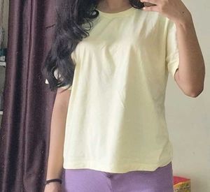Comfortable Pastel Yellow T-Shirt