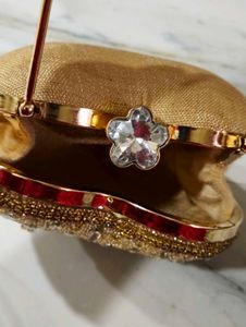 Bridal Party wear Clutch Bag Purse Heart shape