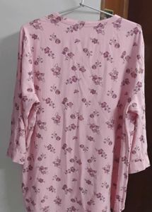 Pink Floral Print Tunic Top by Melange
