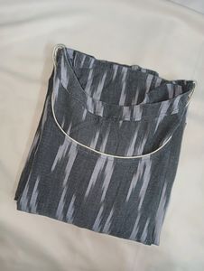 Grey Printed Straight Kurti From Prithvi Designers