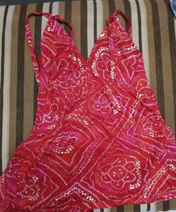 Vibrant Red Ethnic Gown