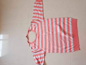 Striped 3/4 Sleeve Sweater