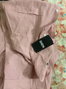Striped Pink Oversized Shirt