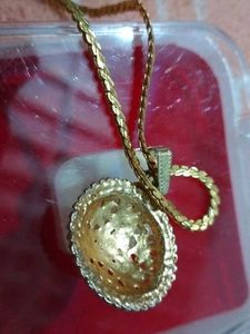 Gold plated like chain set with pendant