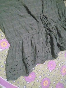 Chic Olive Green Peplum Top