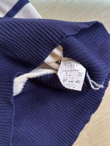 Striped Polo Neck Top