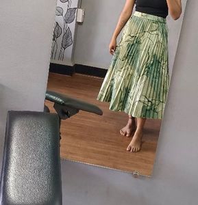 Pleated Midi Skirt