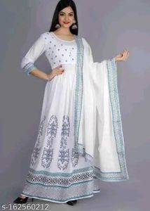 Elegant White Kurta And Dupatta Set