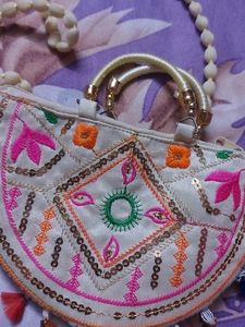 Cute Ethnic Basket  Design  Multi Color Sling Bags