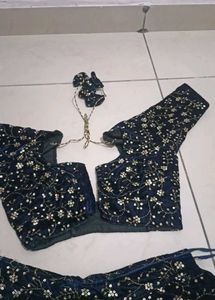 Stunning Black Sequined Lehenga Choli Set