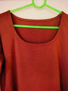 brown Long Sleeve Top