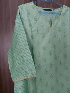 Elegant Mint Green Printed Kurta