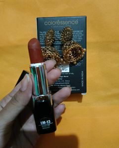 💄Coloressence Matte Lipstick+Stunning Gold Jhumka