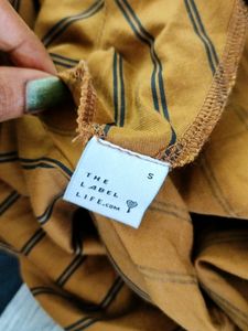 Dark Mustard Striped Dress (Women's)