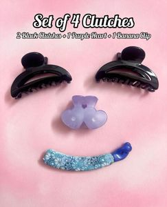 Set of 4 Cute Hair Clips