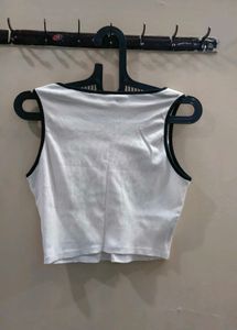 White "California" Graphic Crop Top
