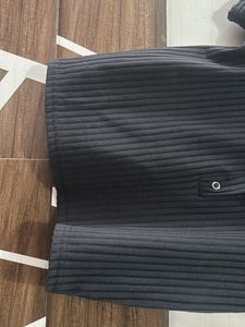 Ribbed Black Crop Top