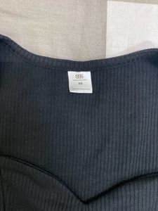 SSS Black Crop Top