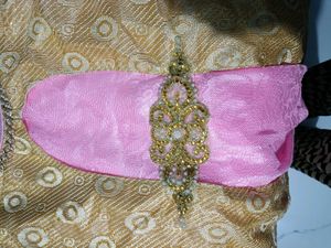 Elegant Gold &amp; Pink frock