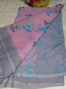 Pink Floral Saree with blouse