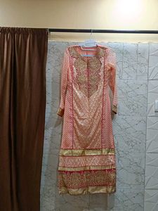 Designer long Kurta with churidar And Dupatta Set
