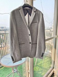 Splash!! Men's Grey Herringbone casual Blazer