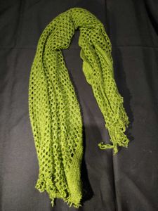Green Crochet Scarf