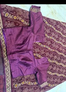 Vibrant Yellow and pink saree set