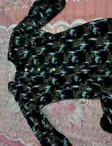 Black printed kurti