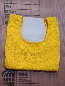 Bright Yellow Textured  blouse