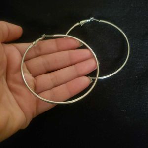 silver big hoops